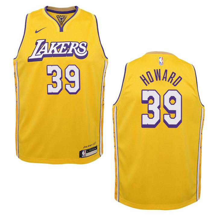 Youth 2019-20 Los Angeles Lakers #39 Dwight Howard City Swingman Jersey - Gold