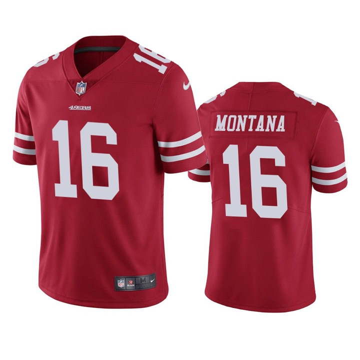 San Francisco 49ers Joe Montana Red Vapor Limited Jersey