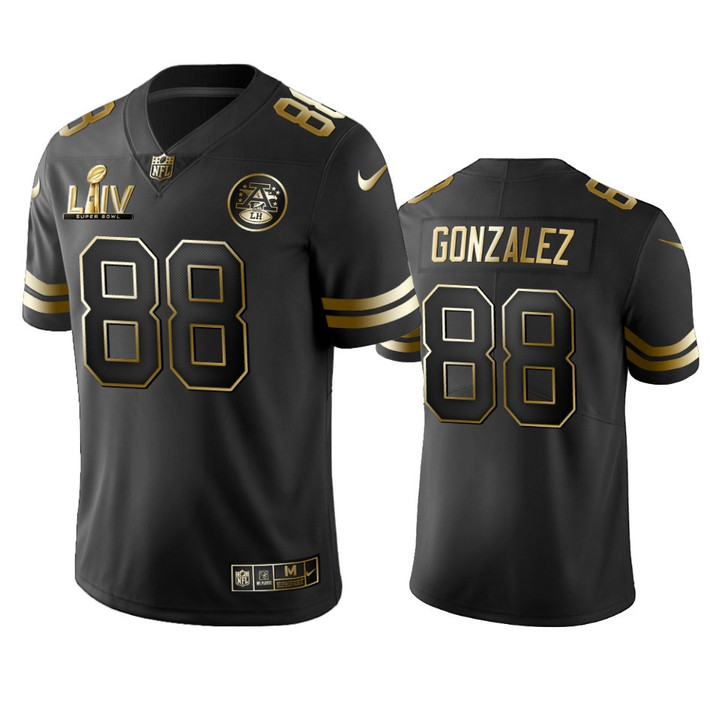 Tony Gonzalez Chiefs Black Super Bowl LIV Golden Edition Jersey
