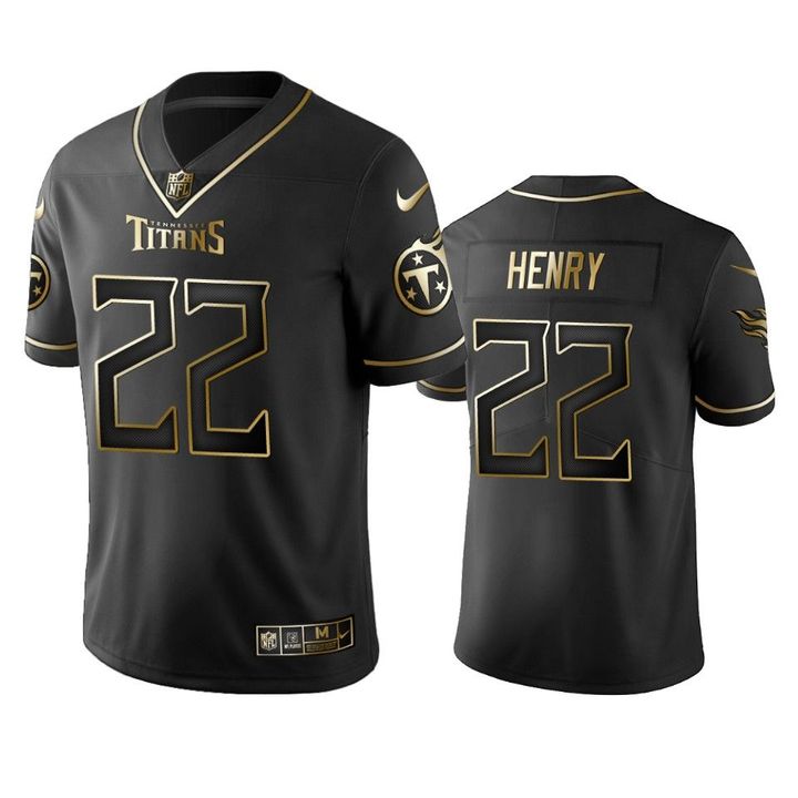 Tennessee Titans Derrick Henry Black Golden Edition 2019 Vapor Untouchable Limited Jersey - Men's