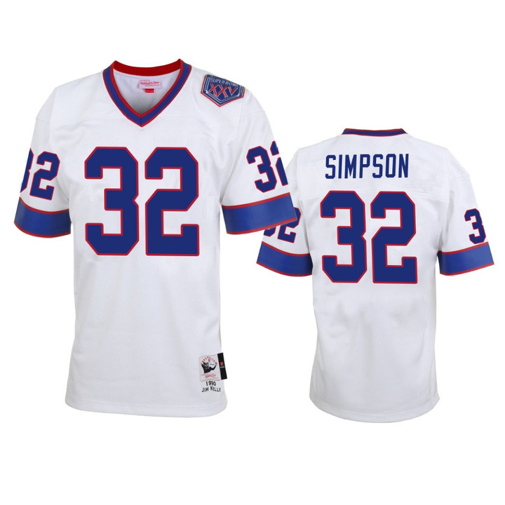 Buffalo Bills O. J. Simpson White Vintage Replica Retired Player Jersey - Men
