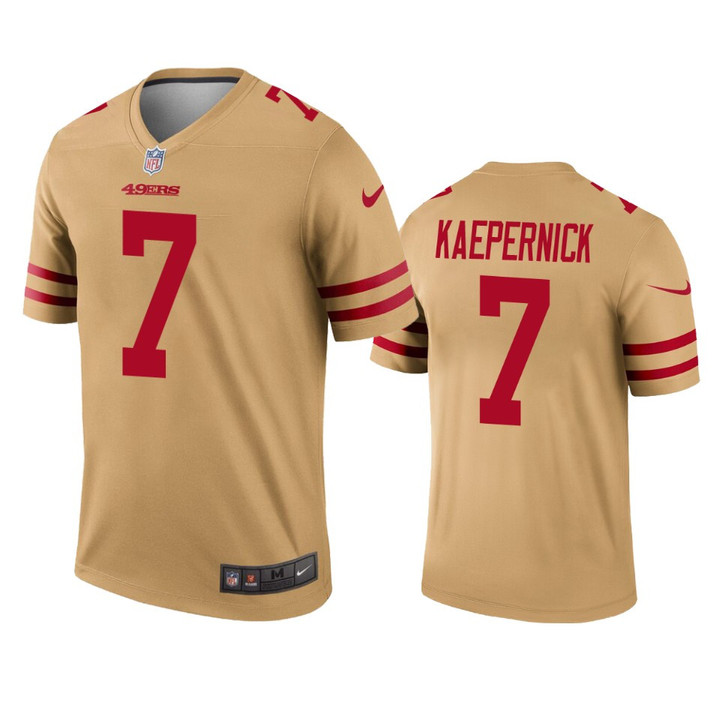 San Francisco 49ers Colin Kaepernick Gold Inverted Legend Jersey