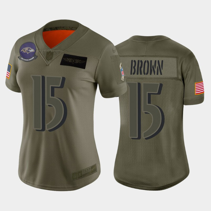 Women's Baltimore Ravens Marquise Brown Camo 2019 Salute to Service Limited Jersey