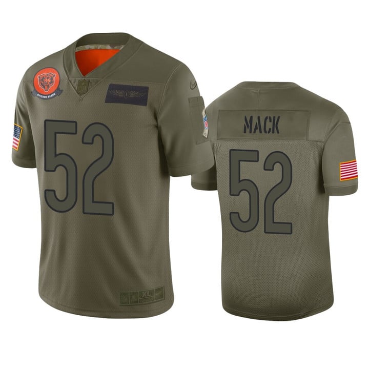 Chicago Bears Khalil Mack Camo 2019 Salute to Service Limited Jersey