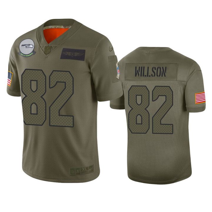 Seattle Seahawks Luke Willson Olive 2019 Salute to Service Limited Jersey