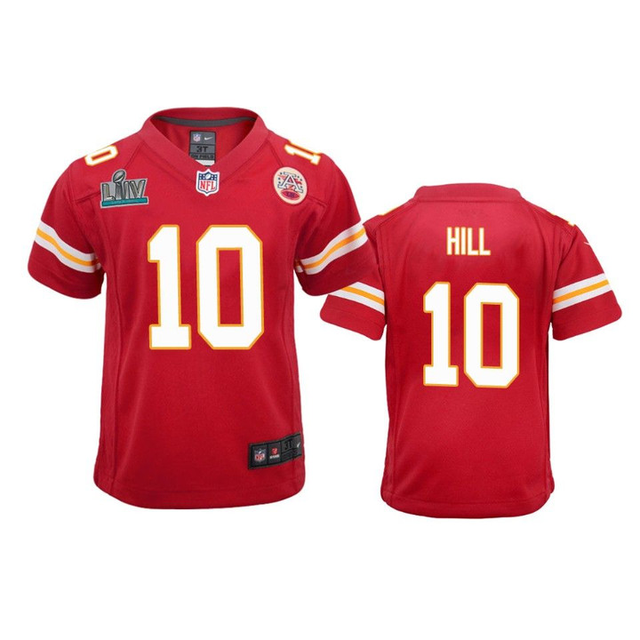 Youth Chiefs Tyreek Hill Red Super Bowl LIV Game Jersey
