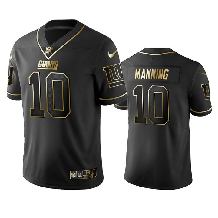 New York Giants Eli Manning Black Golden Edition 2019 Vapor Untouchable Limited Jersey - Men's