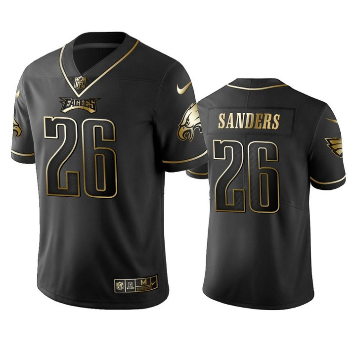 Philadelphia Eagles Miles Sanders Black 2019 Vapor Limited Golden Edition Jersey