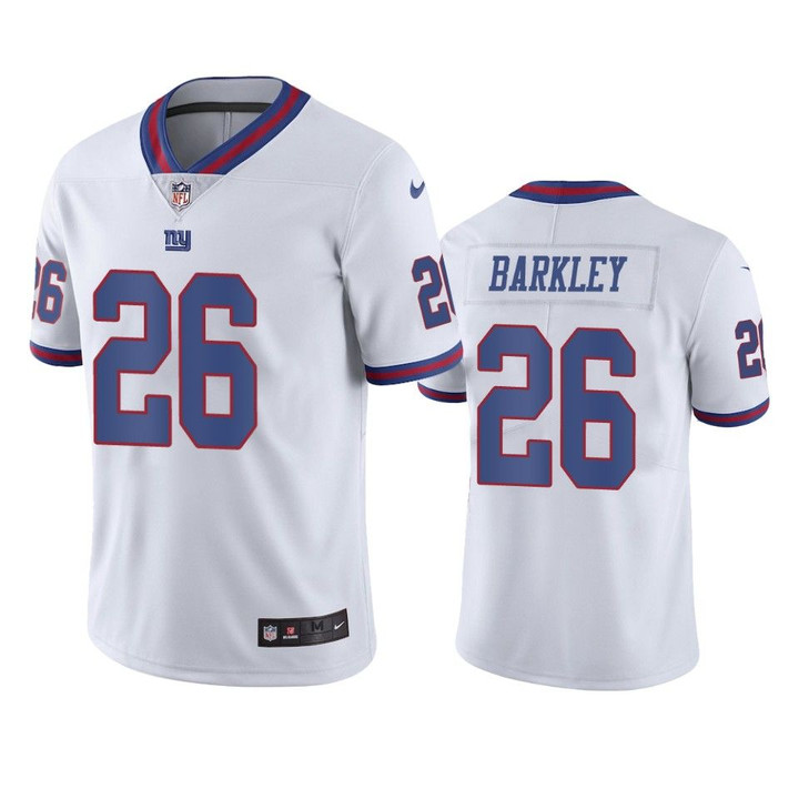 New York Giants Saquon Barkley White Nike Color Rush Limited jersey
