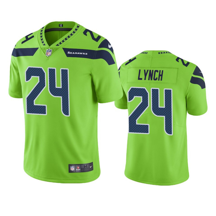 Marshawn Lynch Seahawks Green Color Rush Limited Jersey