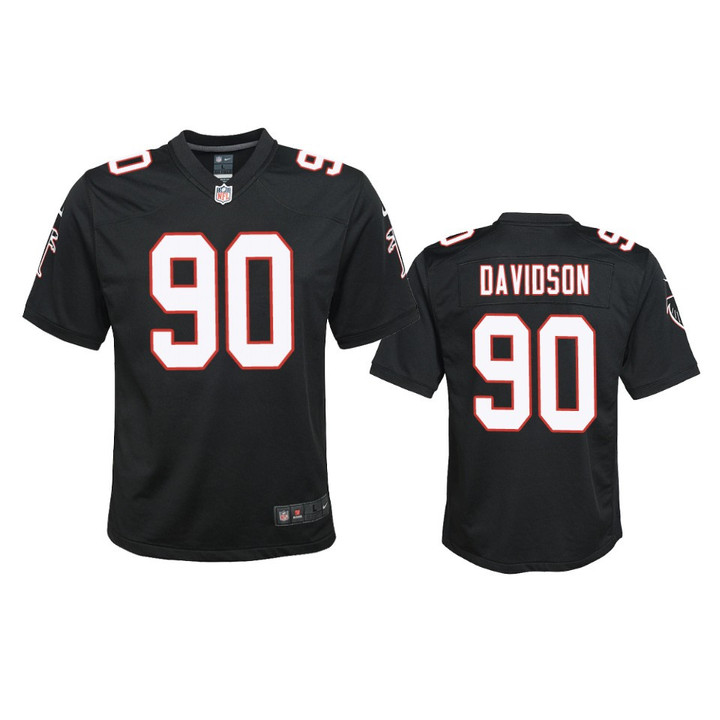 Atlanta Falcons Marlon Davidson Black 2020 NFL Draft Throwback Game Jersey