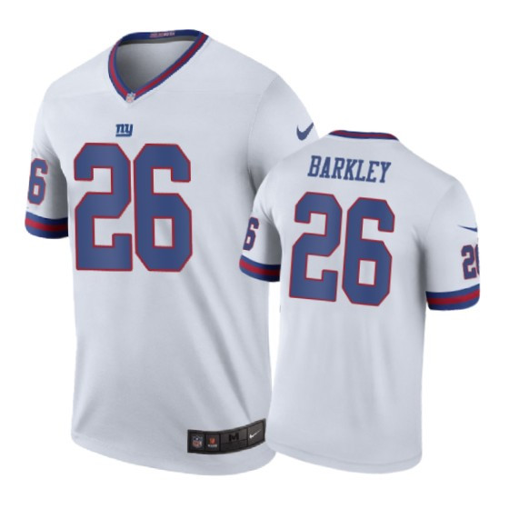 New York Giants #26 Saquon Barkley Nike color rush White Jersey