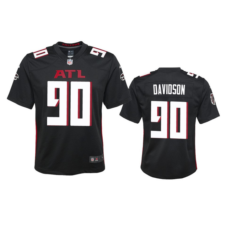 Atlanta Falcons Marlon Davidson Black 2020 NFL Draft Game Jersey