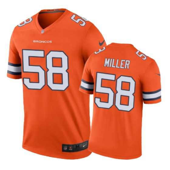 Denver Broncos #58 Von Miller Nike color rush Orange Jersey