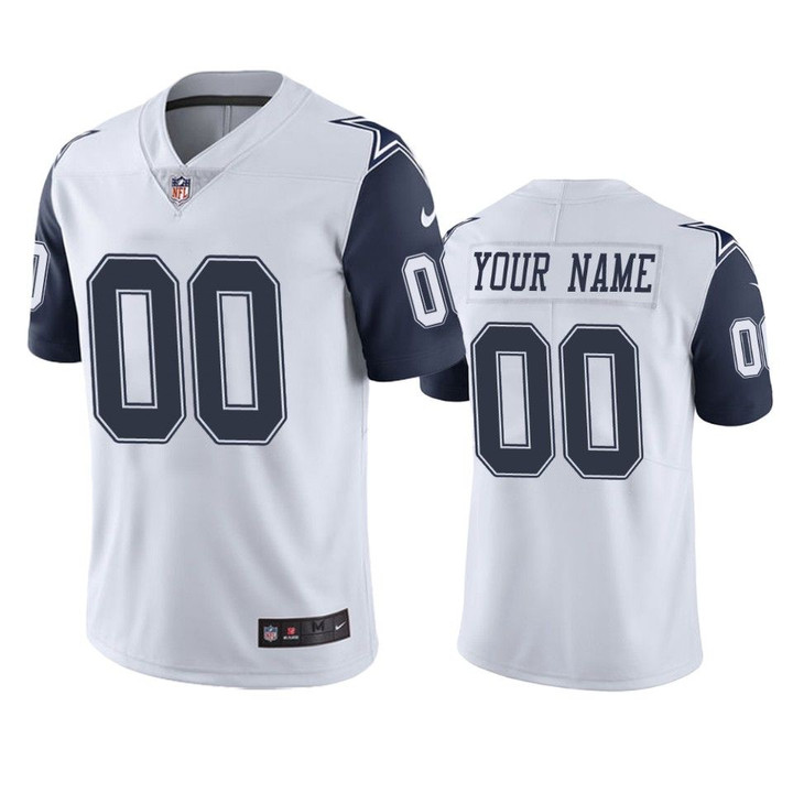 Cowboys Custom White Color Rush Limited Jersey