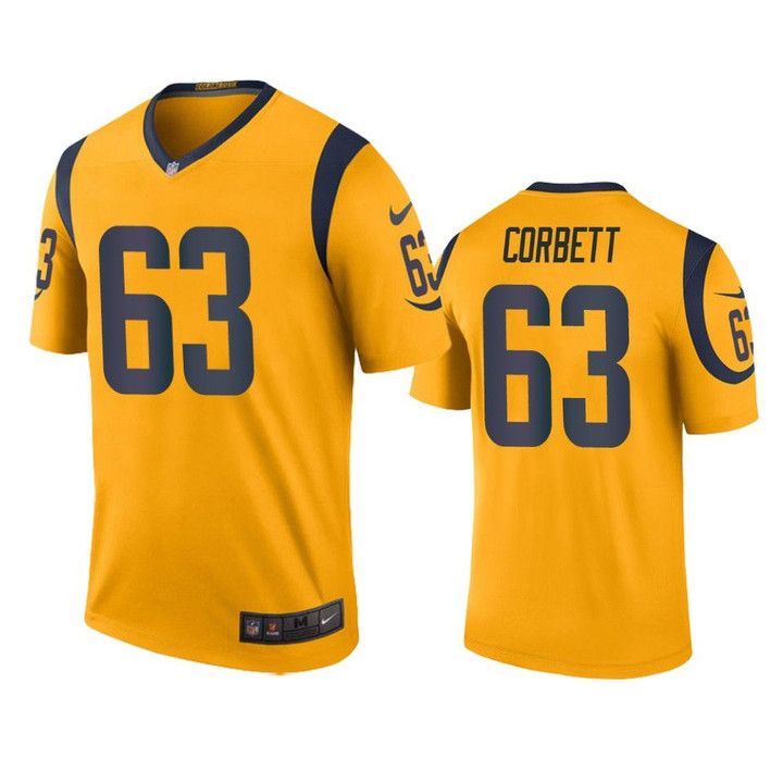 Los Angeles Rams Austin Corbett Gold Color Rush Legend Jersey