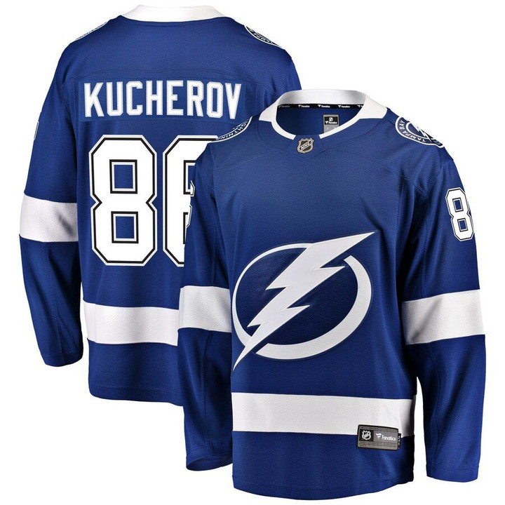 Nikita Kucherov Tampa Bay Lightning Fanatics Branded Youth Premier Breakaway Player Jersey - Blue