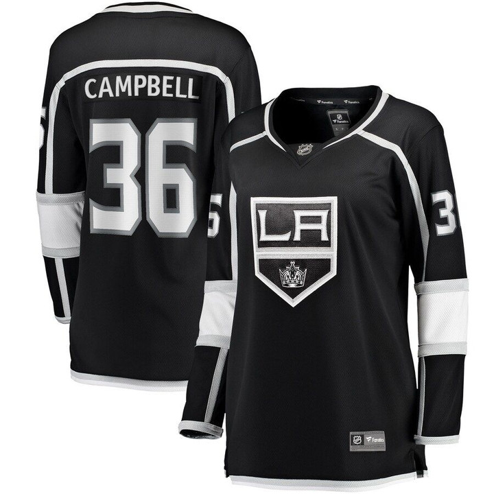 Jack Campbell Los Angeles Kings Fanatics Branded Women's Home Breakaway Player Jersey - Black