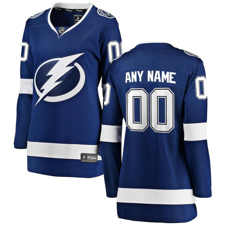 Tampa Bay Lightning Fanatics Branded Women's Home Breakaway Custom Jersey - Blue