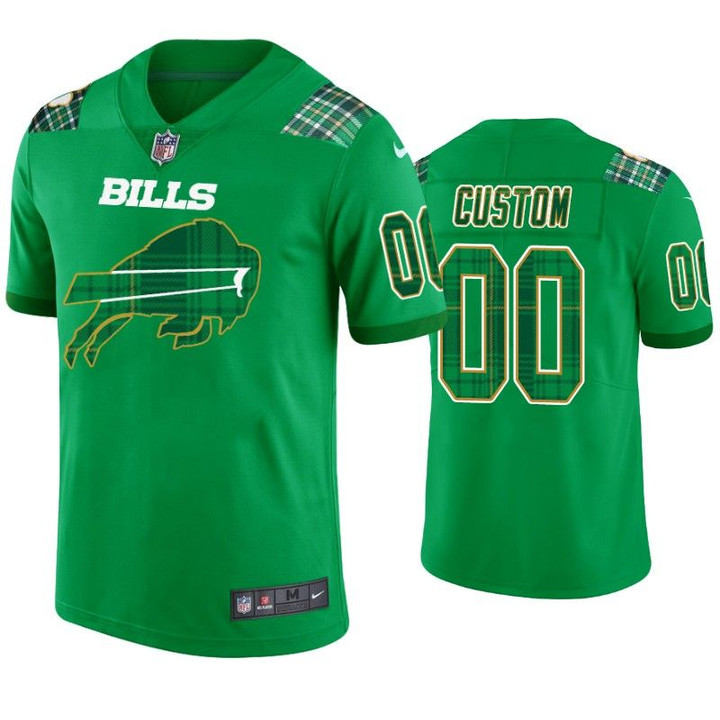 St. Patrick's Day Buffalo Bills Custom Jersey Kelly Green - Men's