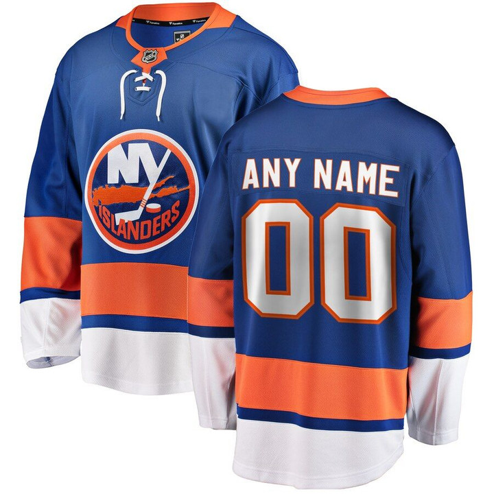 New York Islanders Fanatics Branded Home Breakaway Custom Jersey - Blue