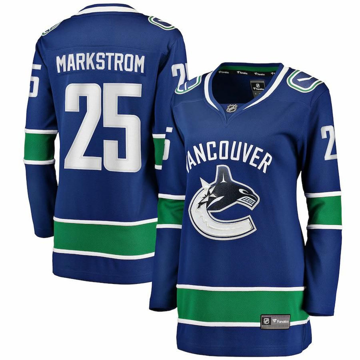 Jacob Markstrom Vancouver Canucks Fanatics Branded Women's Home Breakaway Player Jersey - Blue