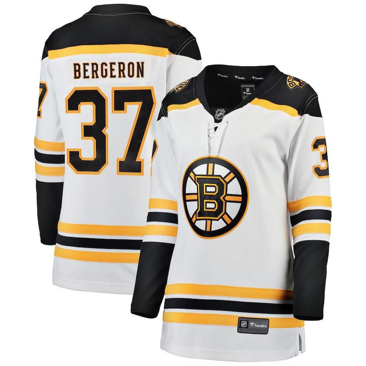 Patrice Bergeron Boston Bruins Fanatics Branded Women's Breakaway Player Jersey - White