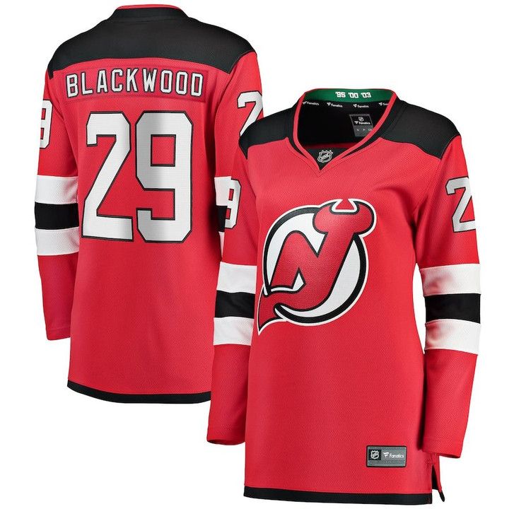 Mackenzie Blackwood New Jersey Devils Fanatics Branded Women's Home Breakaway Player Jersey - Red