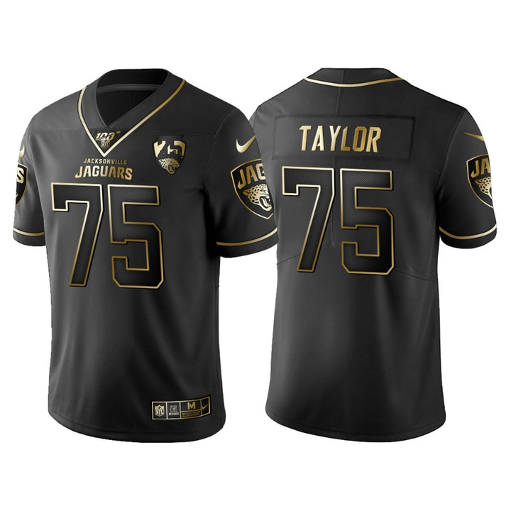 Jacksonville Jaguars Jawaan Taylor 25th Anniversary Black Gold Logo Jersey
