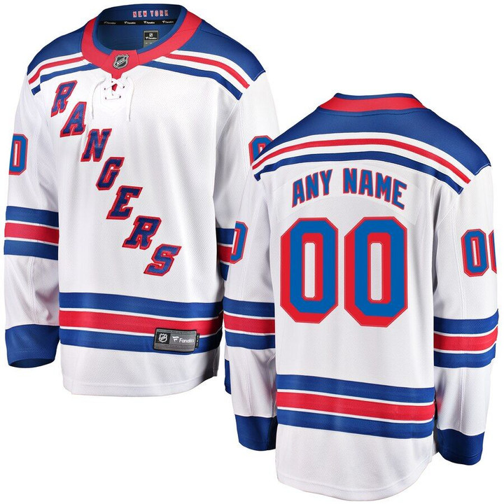 New York Rangers Fanatics Branded Away Breakaway Custom Jersey - White