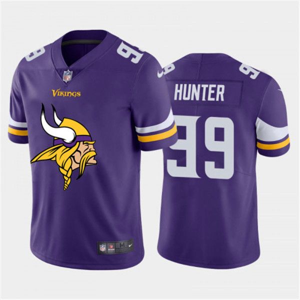 Men's Minnesota Vikings #99 Danielle Hunter Purple 2020 Team Big Logo Limited Stitched Jersey