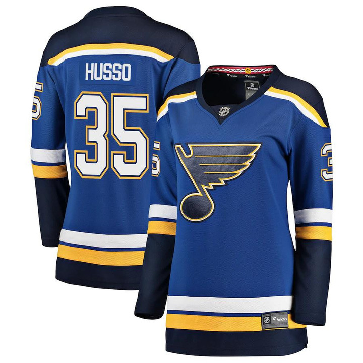 Ville Husso St. Louis Blues Fanatics Branded Women's Breakaway Player Jersey - Blue