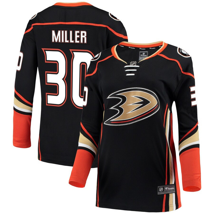 Ryan Miller Anaheim Ducks Fanatics Branded Women's Breakaway Jersey - Black