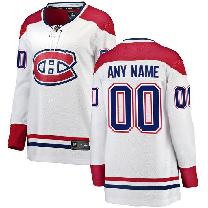 Montreal Canadiens Fanatics Branded Women's Away Breakaway Custom Jersey - White