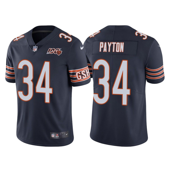 Chicago Bears 100th Anniversary Walter Payton Navy Limited Jersey