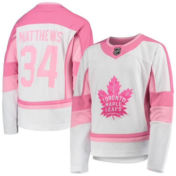 Auston Matthews Toronto Maple Leafs Girls Youth Fashion Player Jersey - White