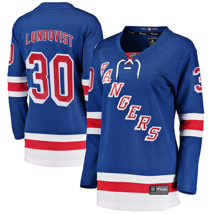 Henrik Lundqvist New York Rangers Fanatics Branded Women's Home Breakaway Player Jersey - Blue