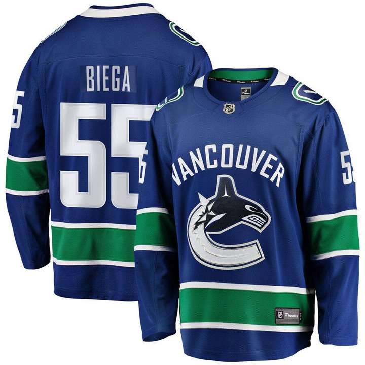 Alex Biega Vancouver Canucks Fanatics Branded Breakaway Player Jersey - Blue