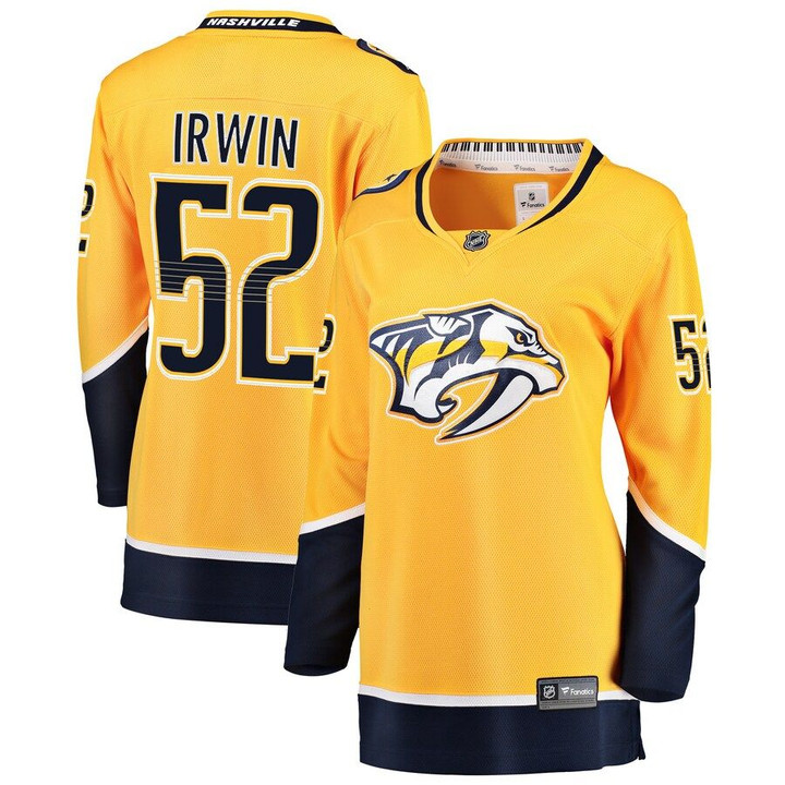 Matt Irwin Nashville Predators Fanatics Branded Women's Breakaway Player Jersey - Gold
