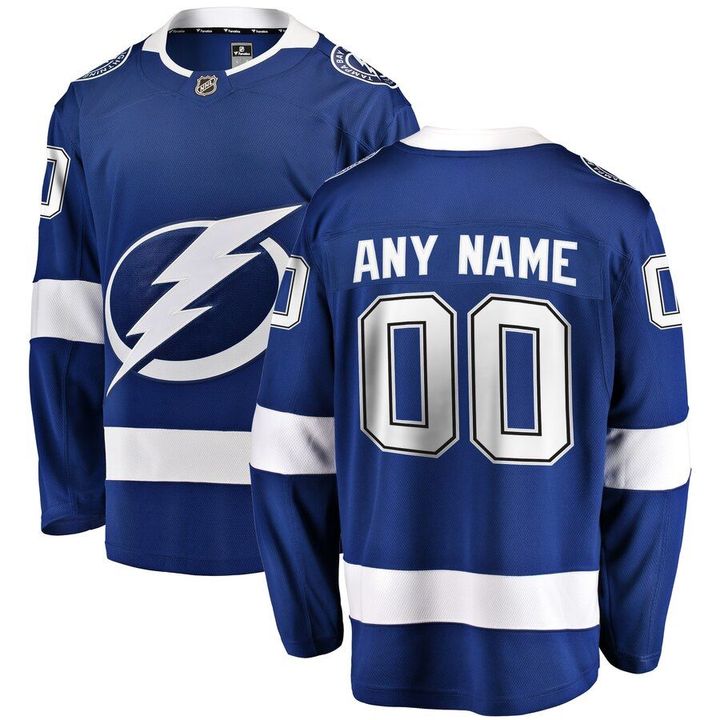 Tampa Bay Lightning Fanatics Branded Home Breakaway Custom Jersey - Blue