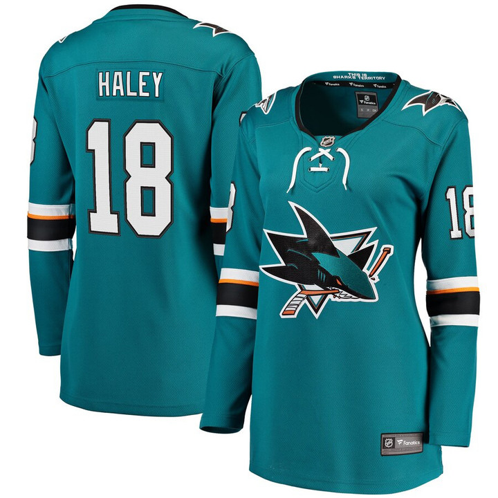 Micheal Haley San Jose Sharks Fanatics Branded Women's Home Breakaway Player Jersey - Teal