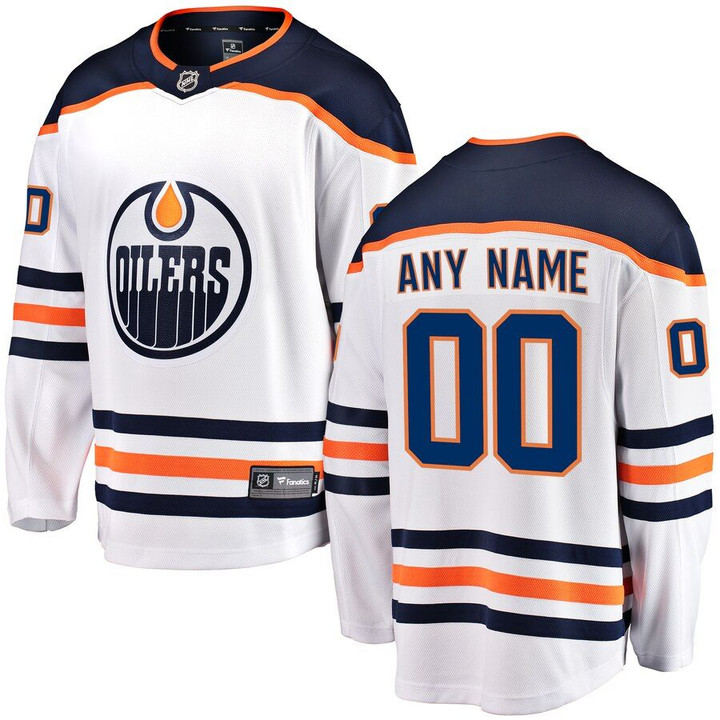 Edmonton Oilers Fanatics Branded Away Breakaway Custom Jersey - White