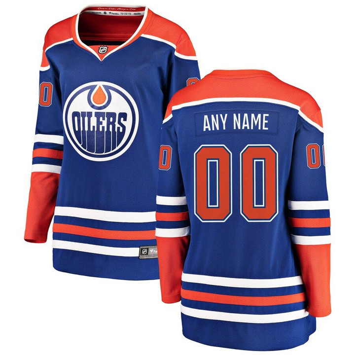 Edmonton Oilers Fanatics Branded Women's Alternate Breakaway Custom Jersey - Royal