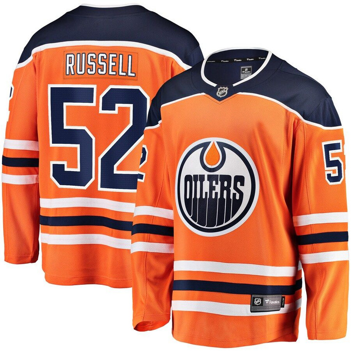Patrick Russell Edmonton Oilers Fanatics Branded Breakaway Team Color Player Jersey - Orange