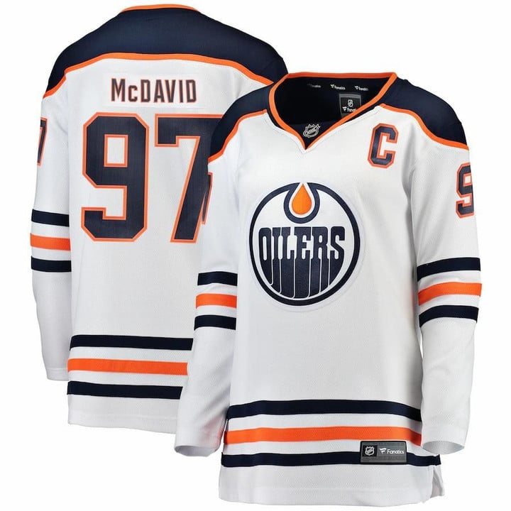 Connor McDavid Edmonton Oilers Fanatics Branded Women's Breakaway Player Jersey - White