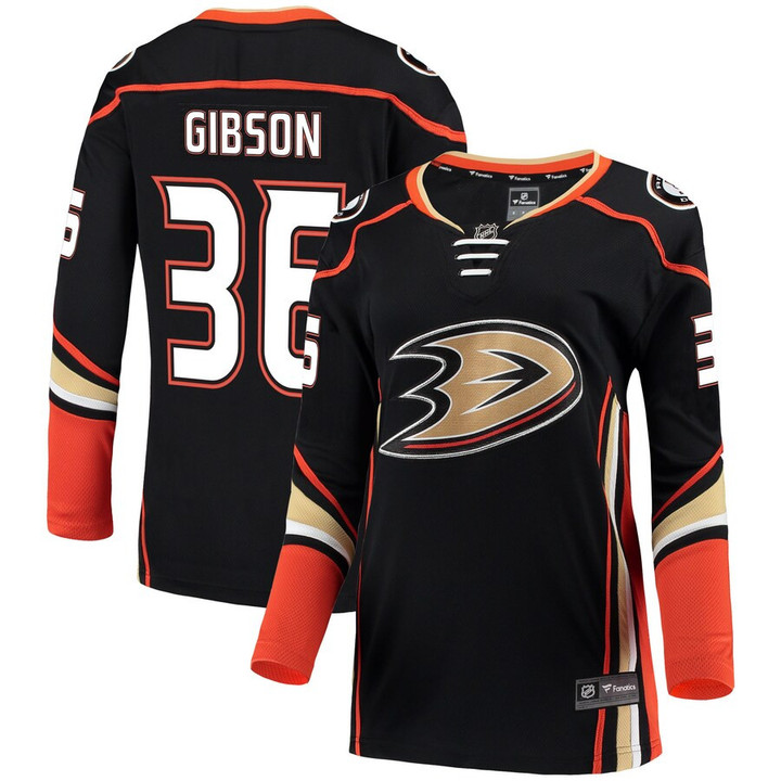 John Gibson Anaheim Ducks Fanatics Branded Women's Breakaway Jersey - Black