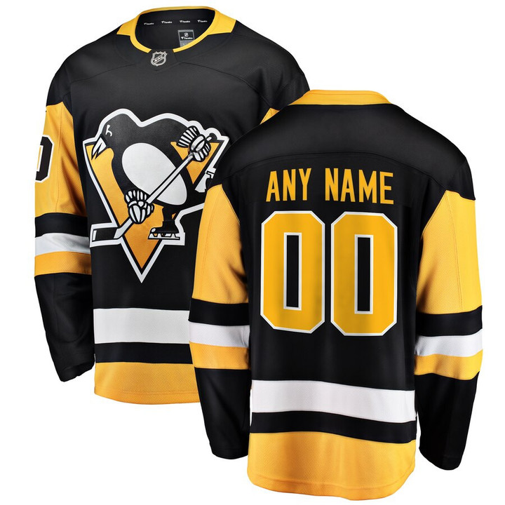 Pittsburgh Penguins Fanatics Branded Home Breakaway Custom Jersey - Black