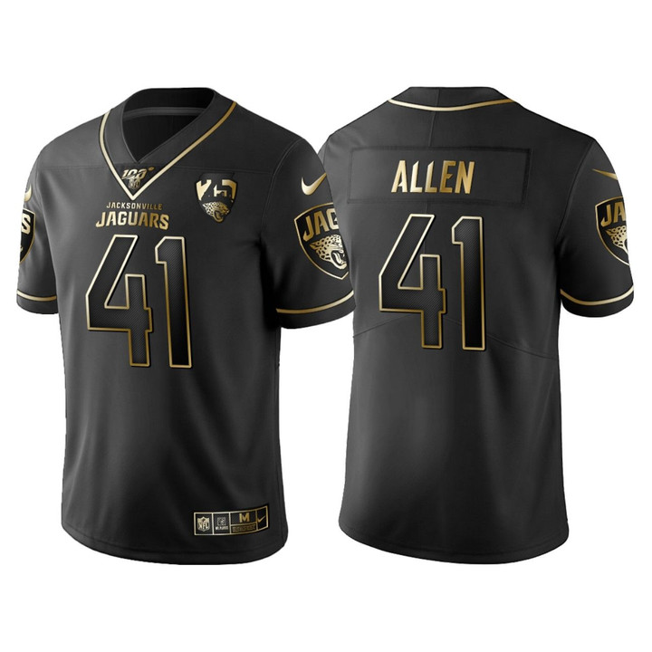 Jacksonville Jaguars Josh Allen 25th Anniversary Black Gold Logo Jersey