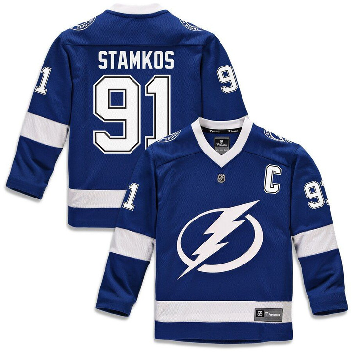 Steven Stamkos Tampa Bay Lightning Fanatics Branded Youth Replica Player Jersey - Blue