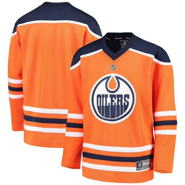 Edmonton Oilers Fanatics Branded Youth Home Replica Blank Jersey - Orange